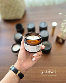 شمع جار شیشه قهوهای معطر – سایز ۱