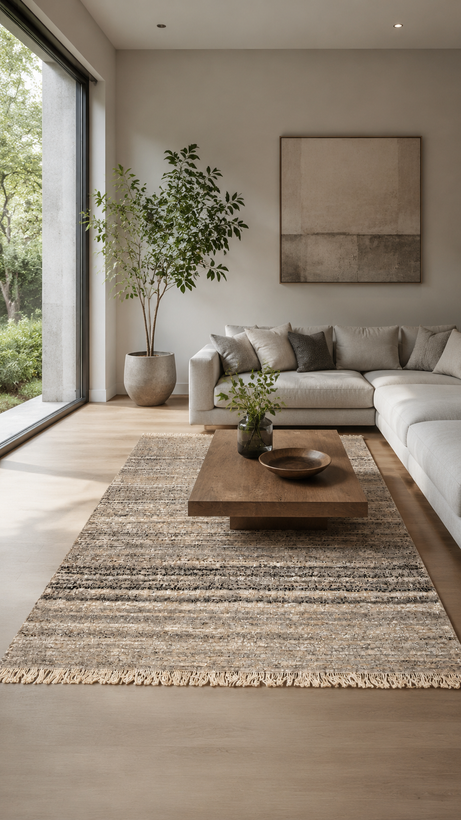 گبه مدرن دستباف ساریگل – طرح ذهنیبافت (ابعاد ۱۳۲×۱۸۱ سانتیمتر)کد 1404309